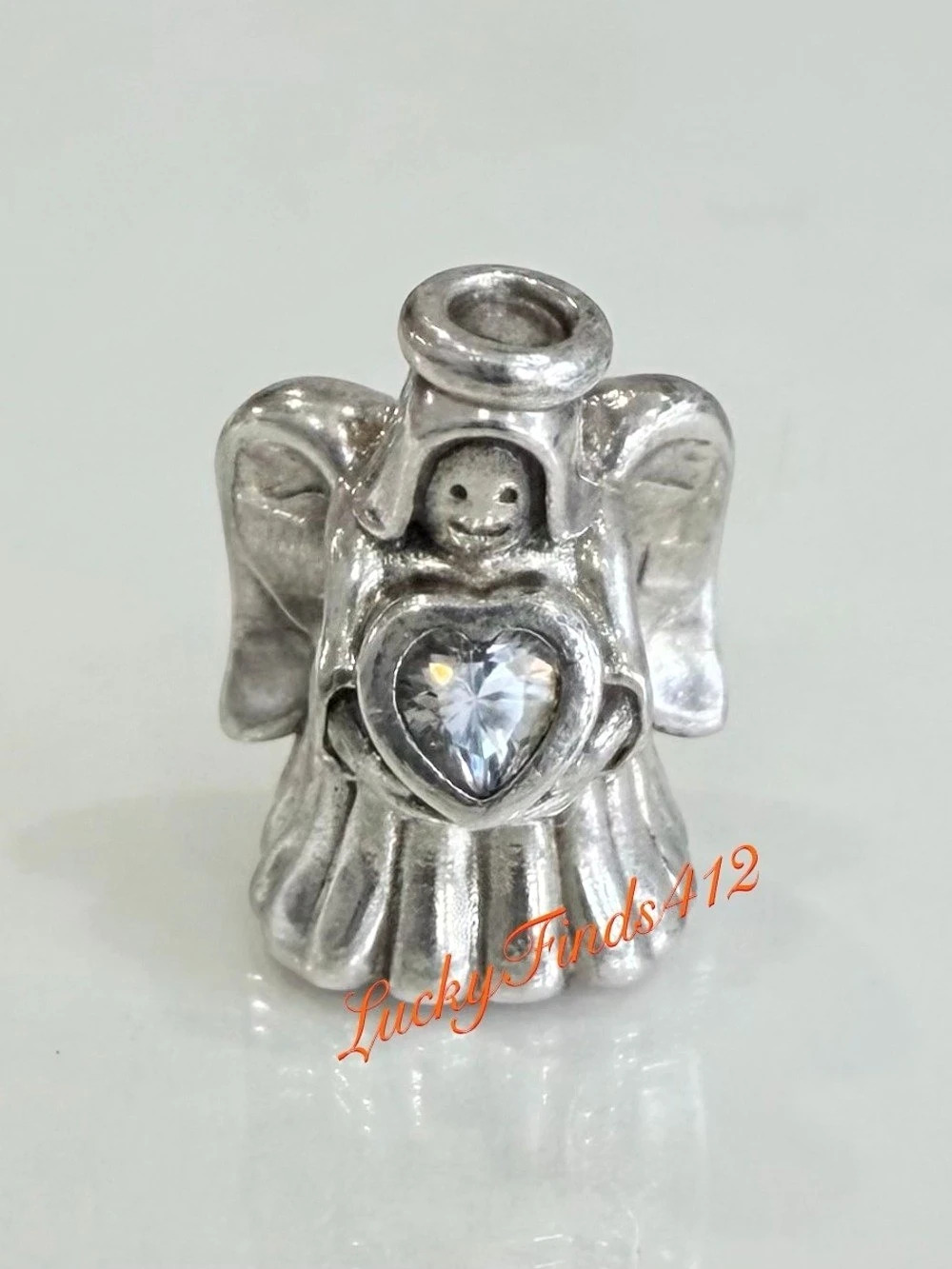 Authentic Pandora Angel of Love Sterling Silver Charm